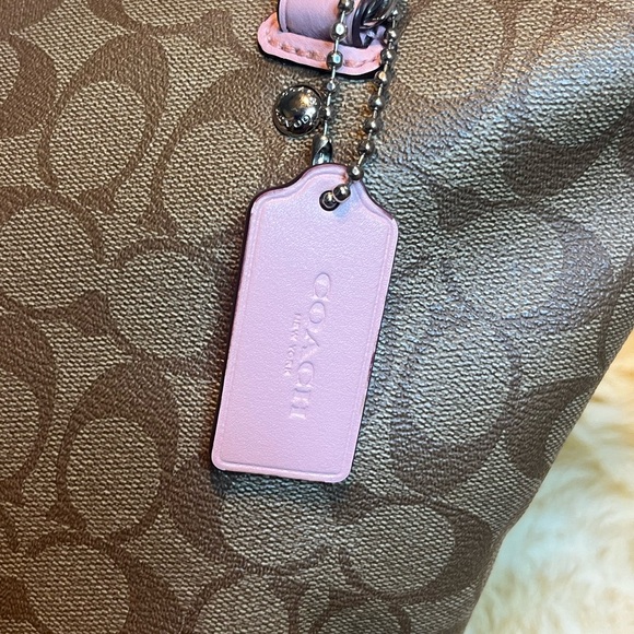 Coach Tan and Pink Shoulder Bag - Picture 4 of 14